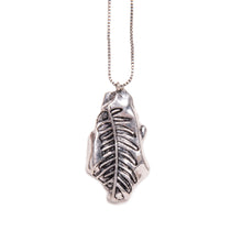 Load image into Gallery viewer, Fossil Fern Pendant Necklace Silver