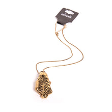 Load image into Gallery viewer, Fossil Fern Pendant Necklace Gold