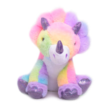 Load image into Gallery viewer, Rainbow Triceratops Stuffed Animal