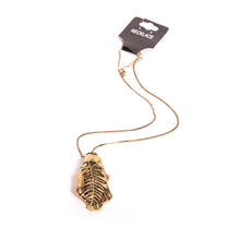 Load image into Gallery viewer, Fossil Fern Pendant Necklace Gold
