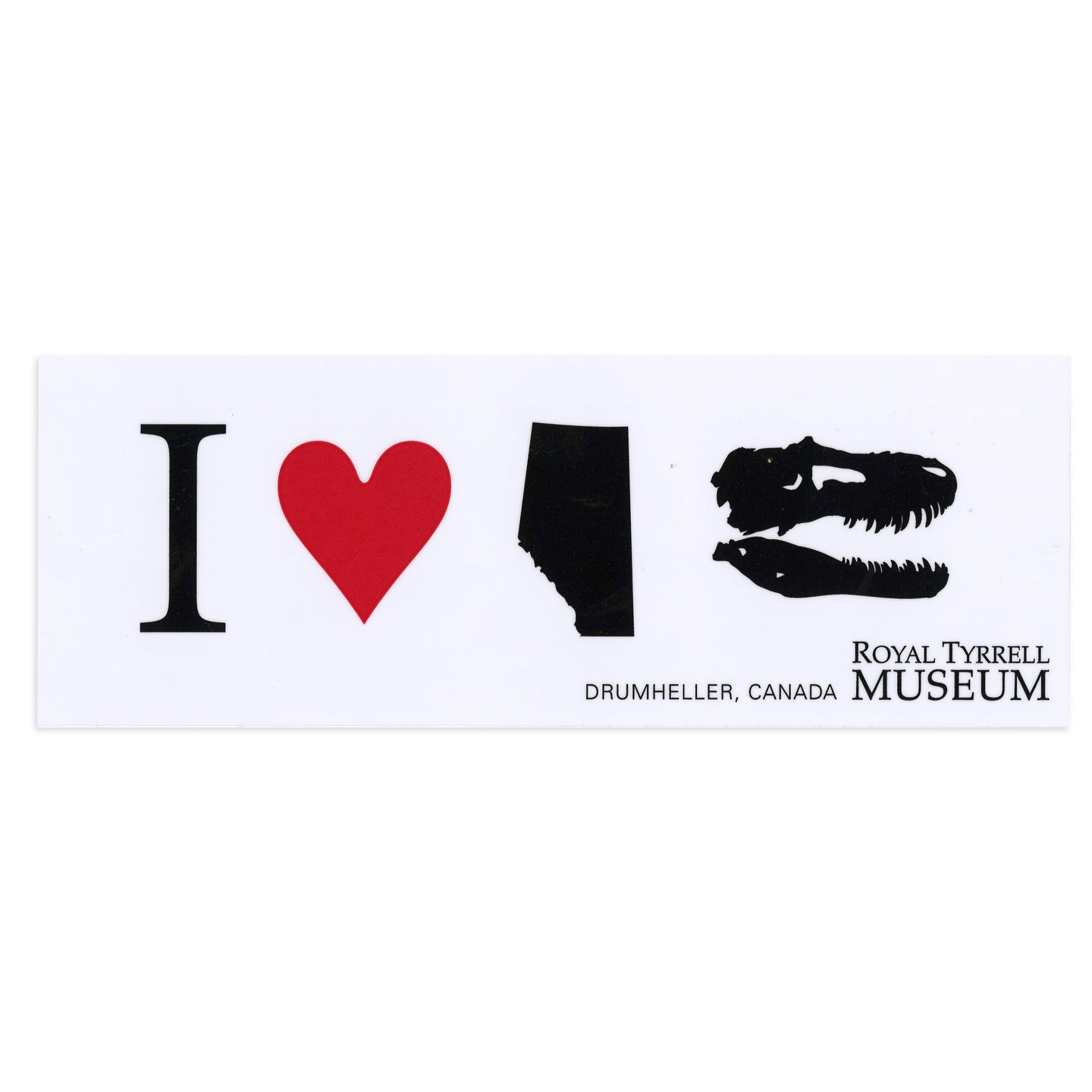 I Heart Alberta Dinosaurs Bumper Sticker