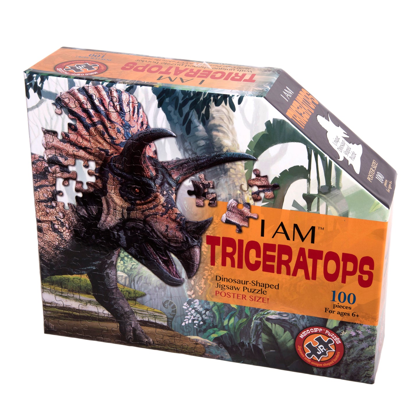 I Am Triceratops - Dinosaur-Shaped Jigsaw Puzzle
