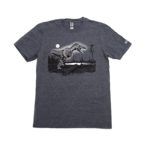 Glowing Tyrannosaur Skeleton Adult T-shirt