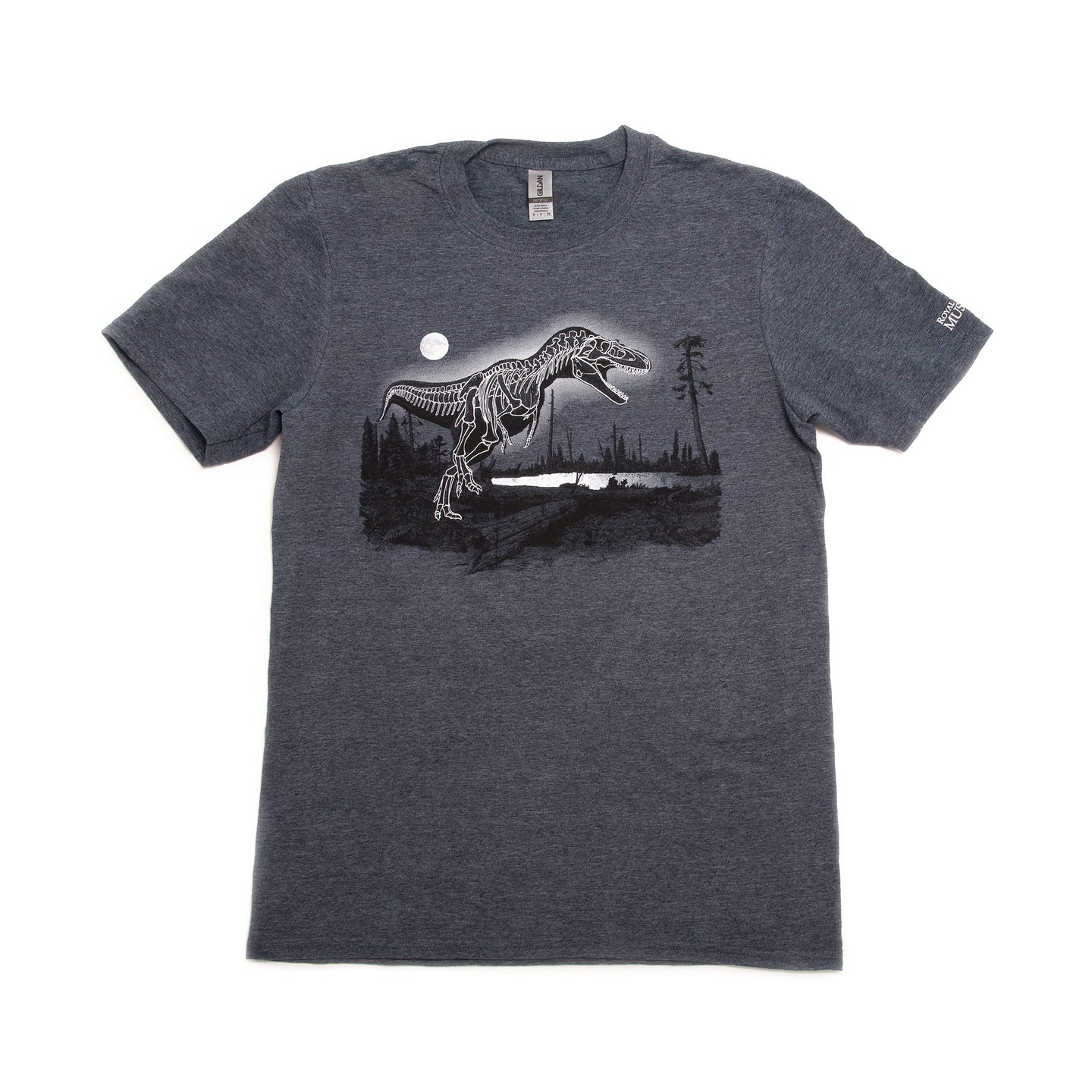 Glowing Tyrannosaur Skeleton Adult T-shirt